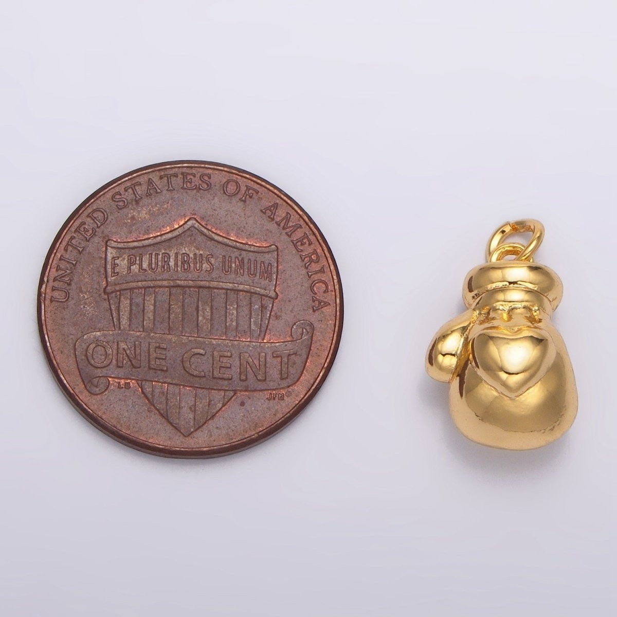 24K Gold Filled Boxing Glove Micro Pave CZ Multidimensional Charm