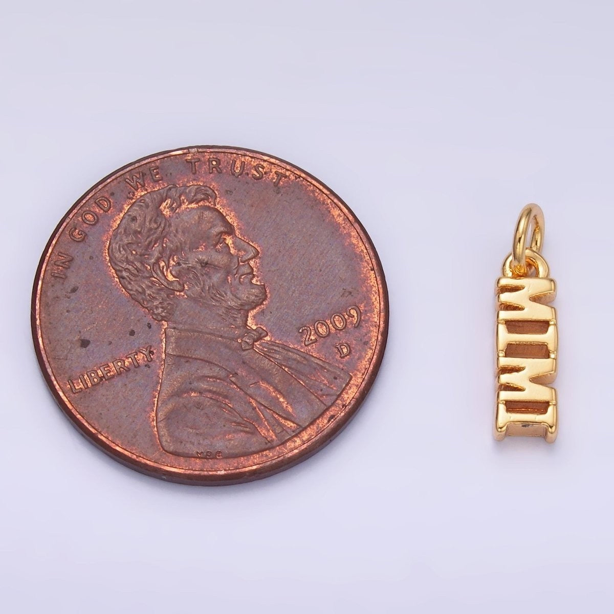 24K Gold Filled 11mm x 3.4mm Grandmother "MIMI" Script Charm in Gold or Silver