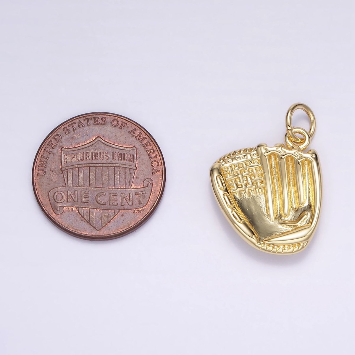 24K Gold Filled Minimalist Baseball Glove Charm