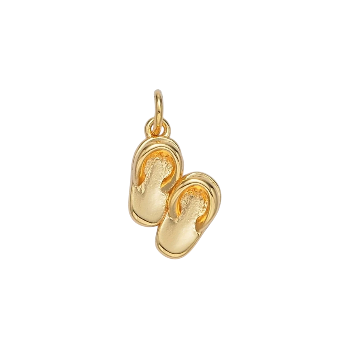 Tiny 24K Gold Filled Minimalist Flip Flop Sandals Charm