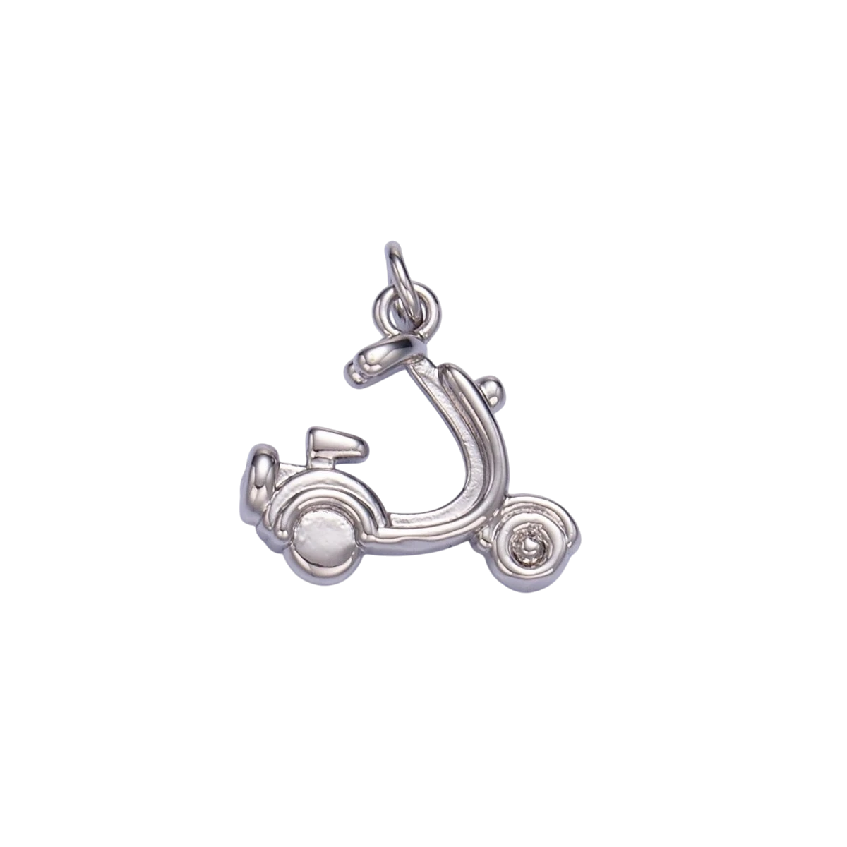 24K Gold Filled Motorcycle Scooter Bike Vehicle Multidimensional 3D Charm in Gold & Silver