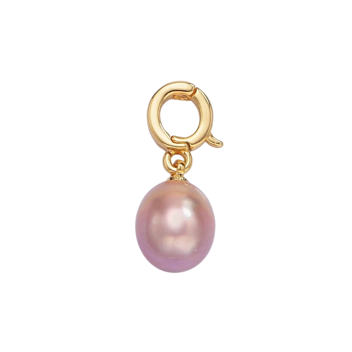 24K Gold Filled Purple Freshwater Snap Latch Bail Drop
