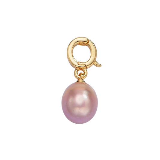 24K Gold Filled Purple Freshwater Snap Latch Bail Drop
