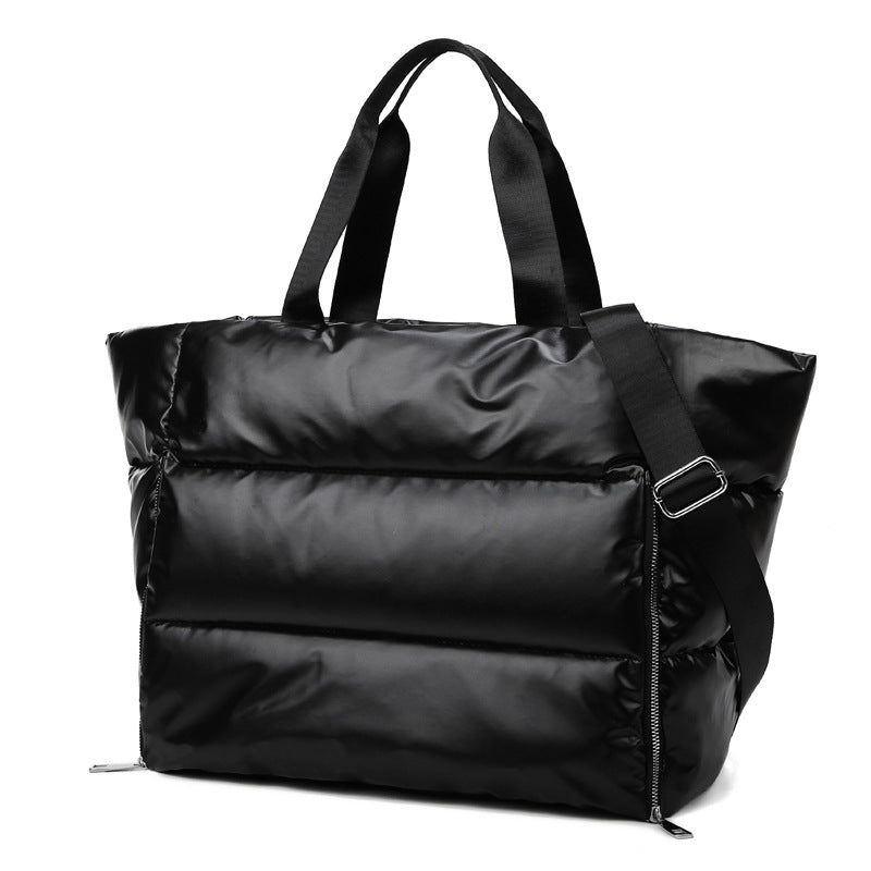 Metallic Puffer Tote Bag