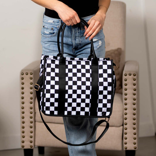 Dallas Checkered Tote Bag