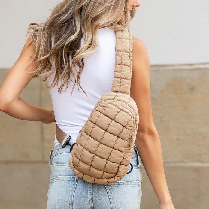 Skyler Quilted Puffer Sling Bag