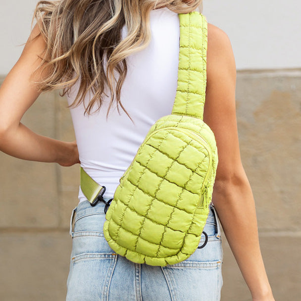 Skyler Quilted Puffer Sling Bag