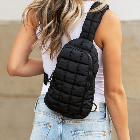 Skyler Quilted Puffer Sling Bag