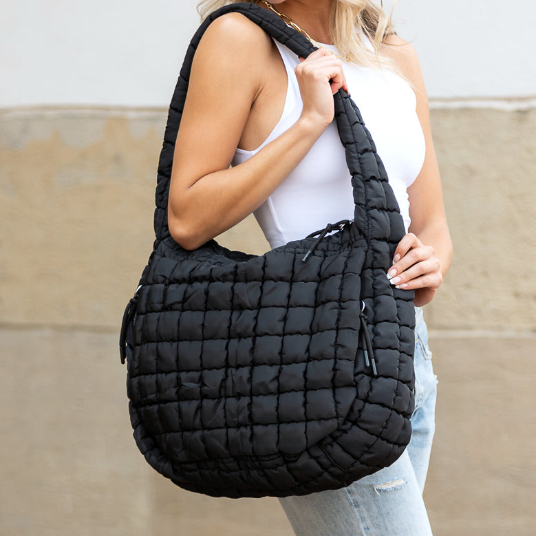 Taylor Quilted Puffer Tote Bag