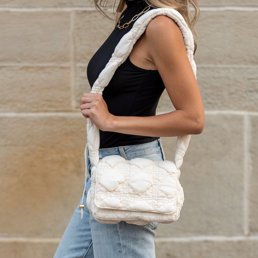 Brinley Foldover Quilted Puffer Crossbody Bag