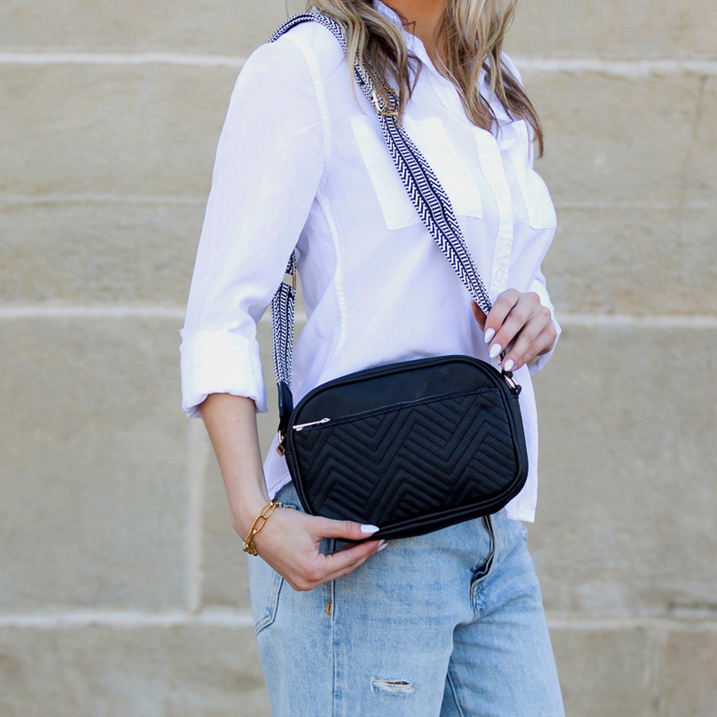 Everly Vegan Leather Camera Crossbody Bag