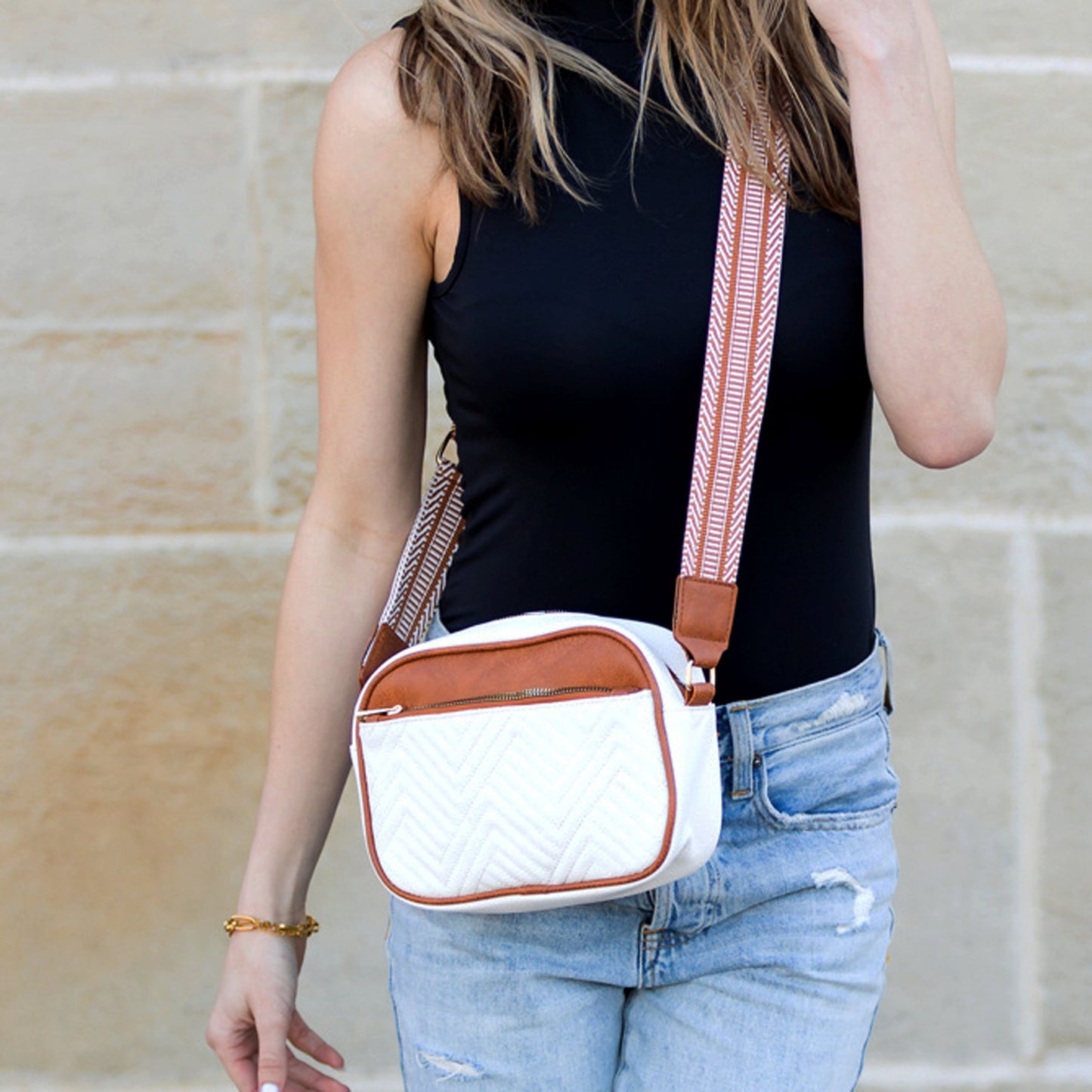 Everly Vegan Leather Camera Crossbody Bag