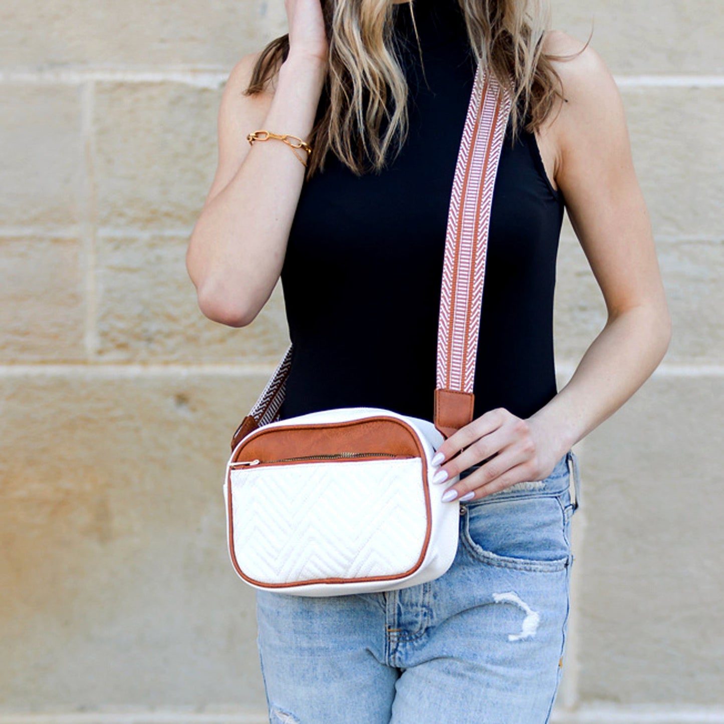 Everly Vegan Leather Camera Crossbody Bag