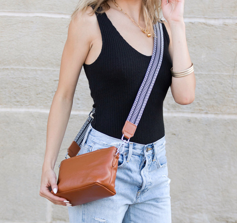 Aria Leather Compact Crossbody Bag