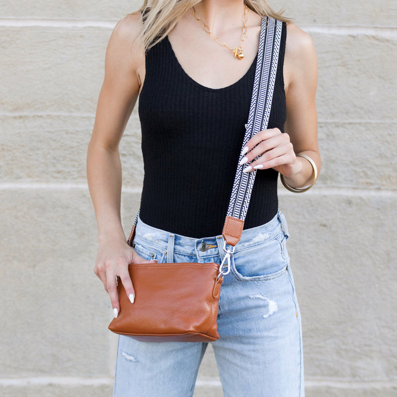Aria Leather Compact Crossbody Bag