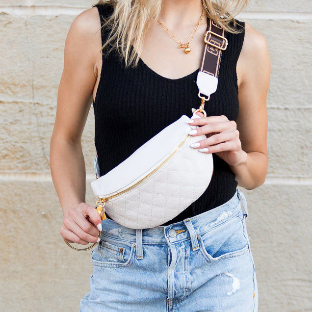 Myra Quilted Crescent Sling Bag