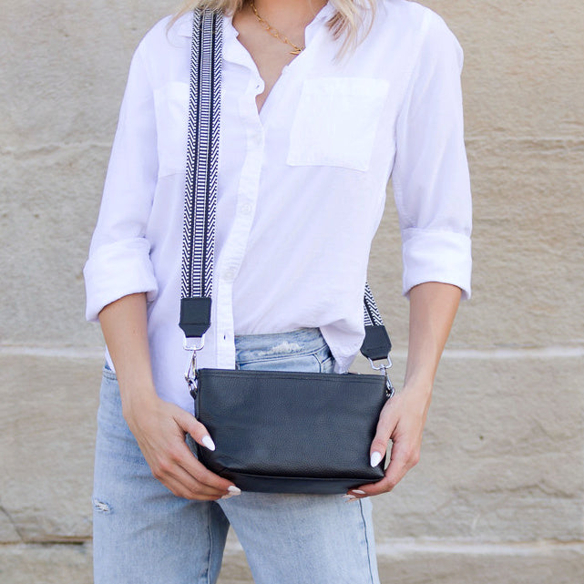 Aria Leather Compact Crossbody Bag
