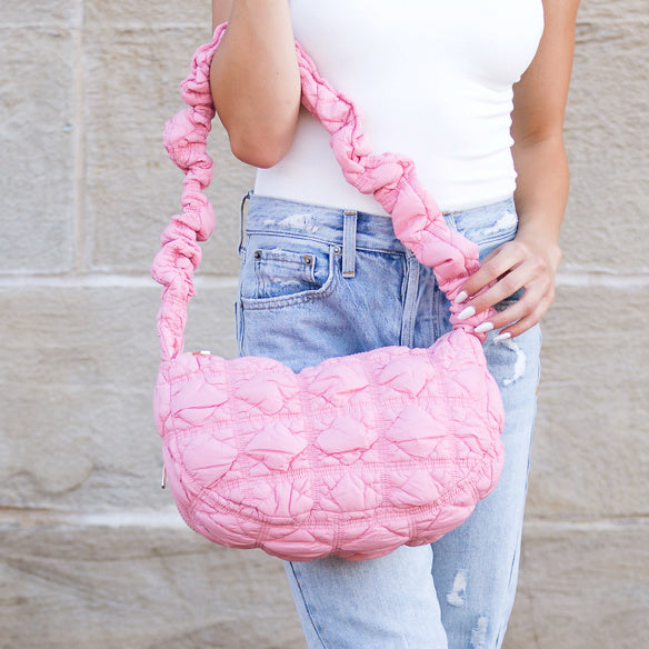 Indy Convertible Quilted Puffer Crossbody Bag