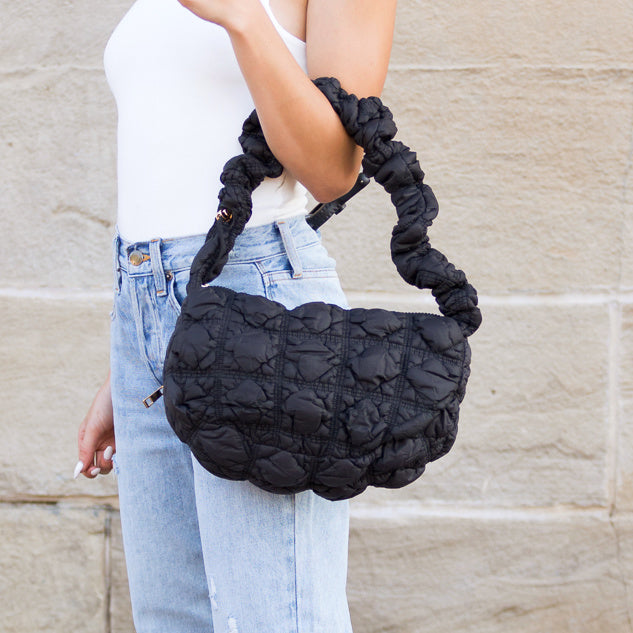 Indy Convertible Quilted Puffer Crossbody Bag