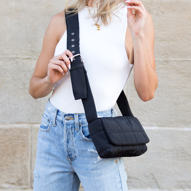 Selma Foldover Puffer Crossbody Bag