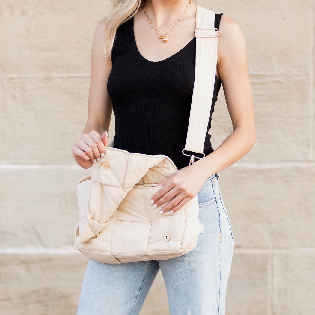 Romy Foldover Puffer Crossbody Bag