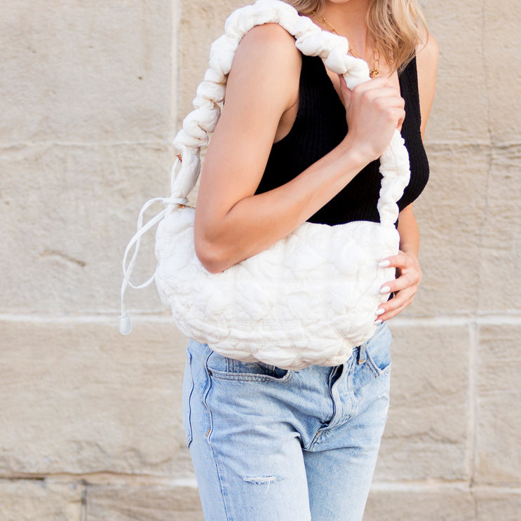 Indy Convertible Quilted Puffer Crossbody Bag