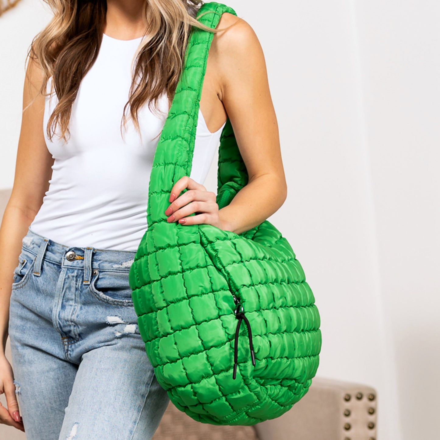 Taylor Quilted Puffer Tote Bag