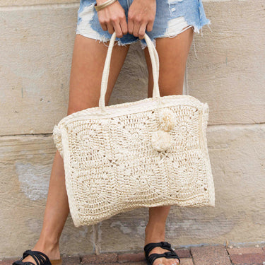 Straw Traveler Tote Bag