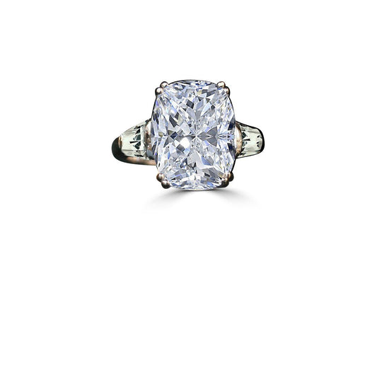 Impressive 5CT Cushion Cut Cubic Zirconia Ring