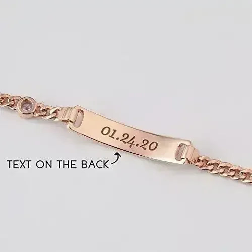 Custom Personalized CZ Name Bracelet, Baby, Kid Birthday Gift, Name Bracelet Toddler, Teen Bracelet