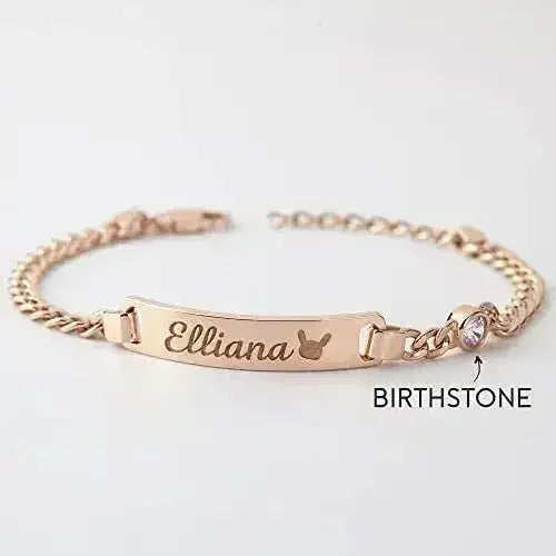 Custom Personalized CZ Name Bracelet, Baby, Kid Birthday Gift, Name Bracelet Toddler, Teen Bracelet