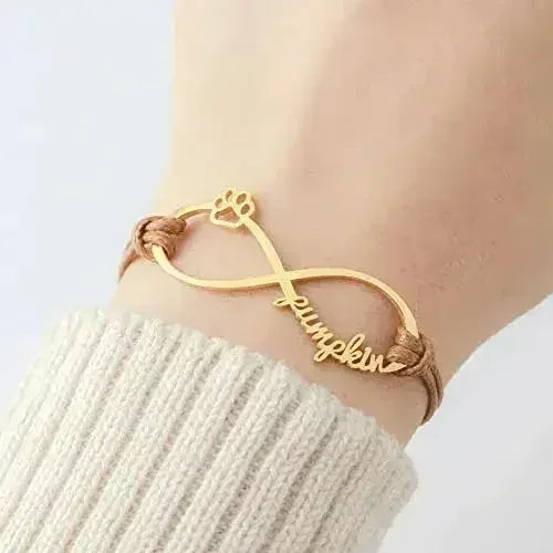 Custom Personalized Pet Name Bracelet, Pet Memorial Bracelet, Dog Cat Mom Bracelet