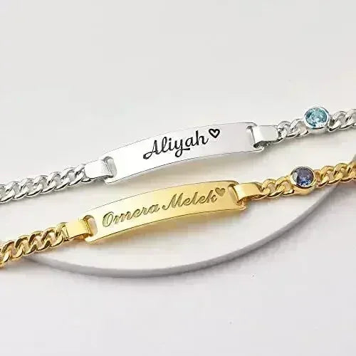 Custom Personalized CZ Name Bracelet, Baby, Kid Birthday Gift, Name Bracelet Toddler, Teen Bracelet