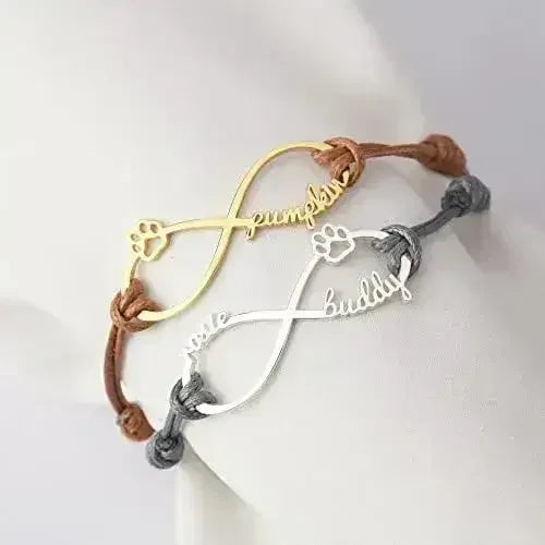 Custom Personalized Pet Name Bracelet, Pet Memorial Bracelet, Dog Cat Mom Bracelet