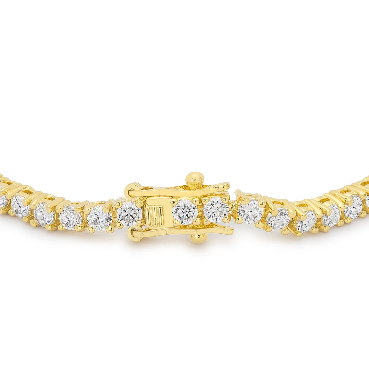 18K Gold-plated Victorian Cubic Zirconia Tennis 7 Inch Bracelet