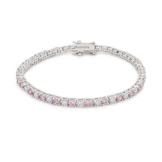 Lace Pink 10CT Cubic Zirconia Tennis Bracelet