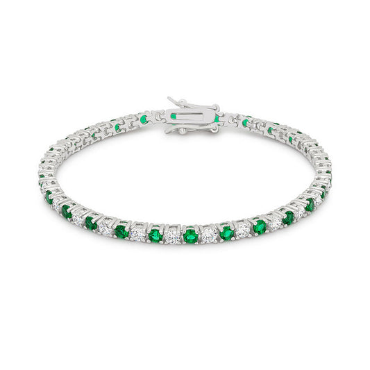 Radiant Evergreen CZ Tennis Bracelet