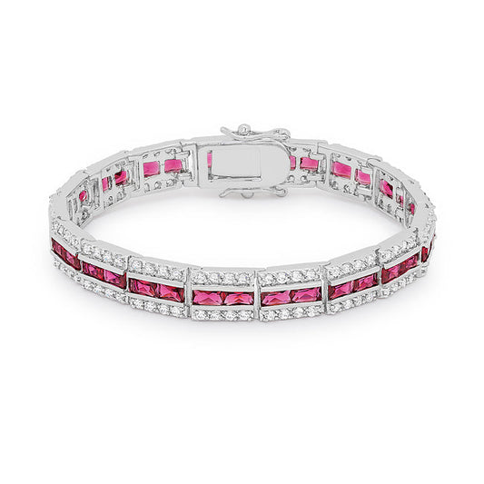 Balboa Ruby Red Cubic Zirconia Bracelet