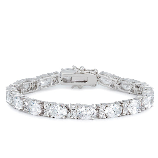 Oversized Luxe Oval 32.3CT Cubic Zirconia Tennis Bracelet