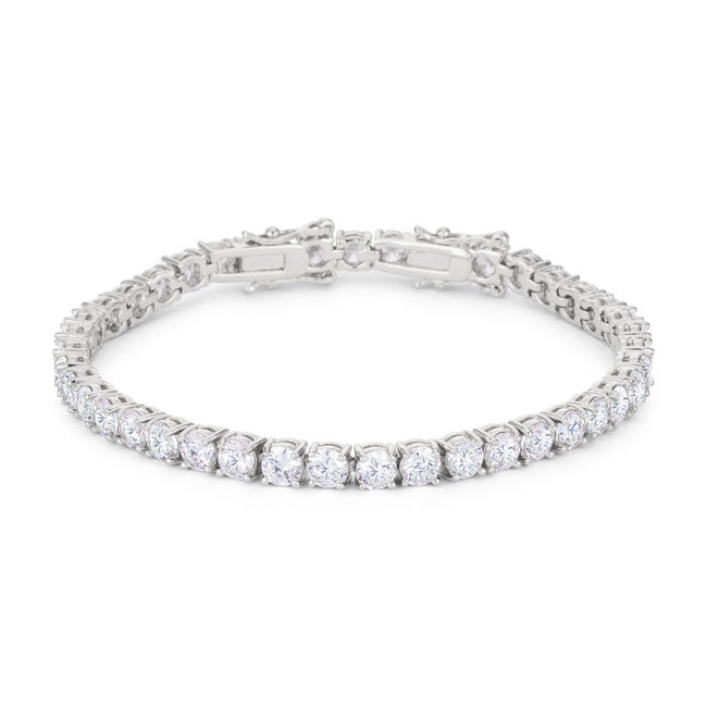 Impressive Clear 10.3CT Cubic Zirconia Tennis Bracelet