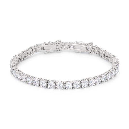 Impressive Clear 10.3CT Cubic Zirconia Tennis Bracelet