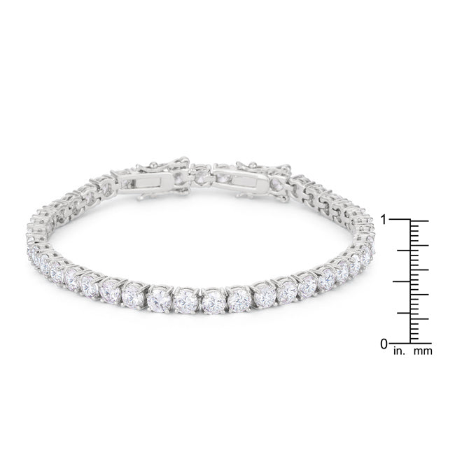 Impressive Clear 10.3CT Cubic Zirconia Tennis Bracelet