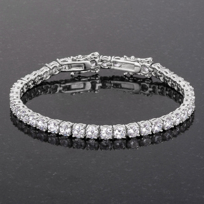 Impressive Clear 10.3CT Cubic Zirconia Tennis Bracelet