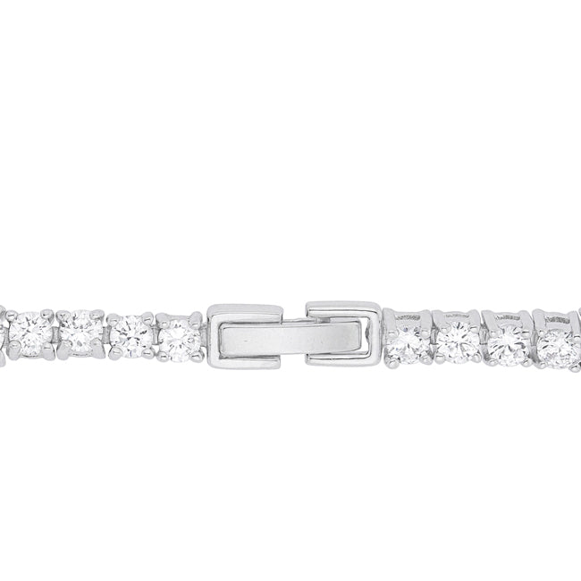 Elegant 23 Carat Pear and Round Cubic Zirconia Tennis Bracelet