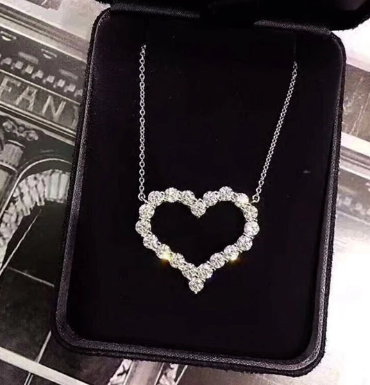 Cubic Zirconia Heart Pendant Necklace