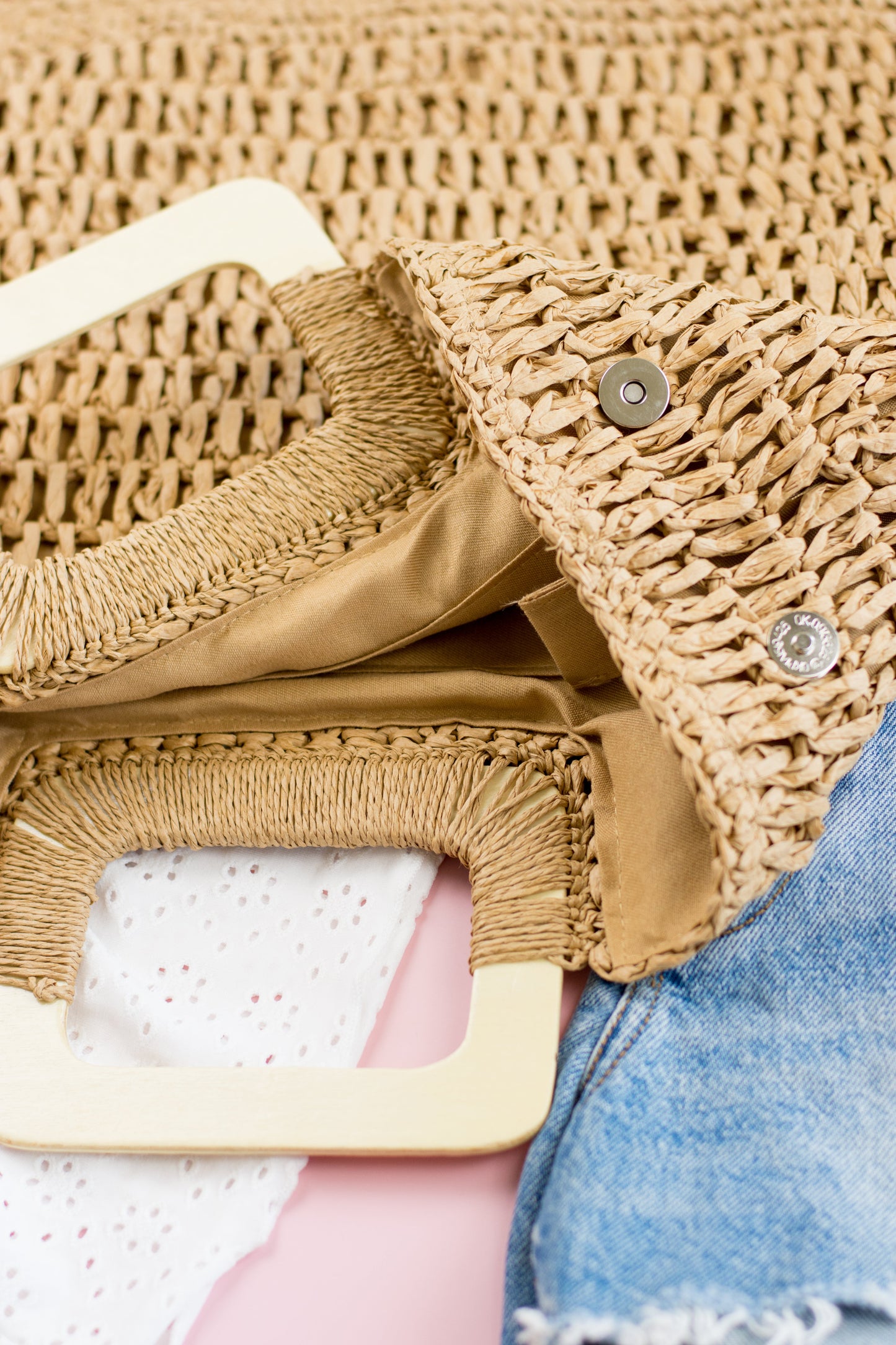 Oversized Straw Tote Bag