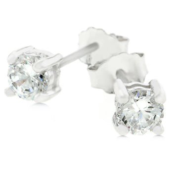 Dana 4mm Round Stud Earrings