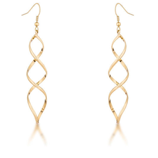 Golden Twist 18k Gold Plated Earrings