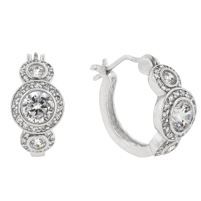 Classic CZ Legacy Hoop Earrings
