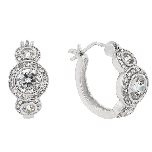Classic CZ Legacy Hoop Earrings